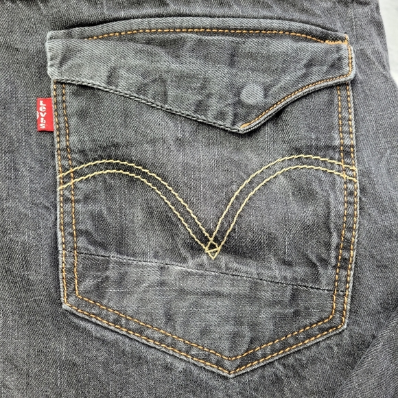 Retro Levi's Black 569 Loose Straight Jeans size 38 - Picture 4 of 16